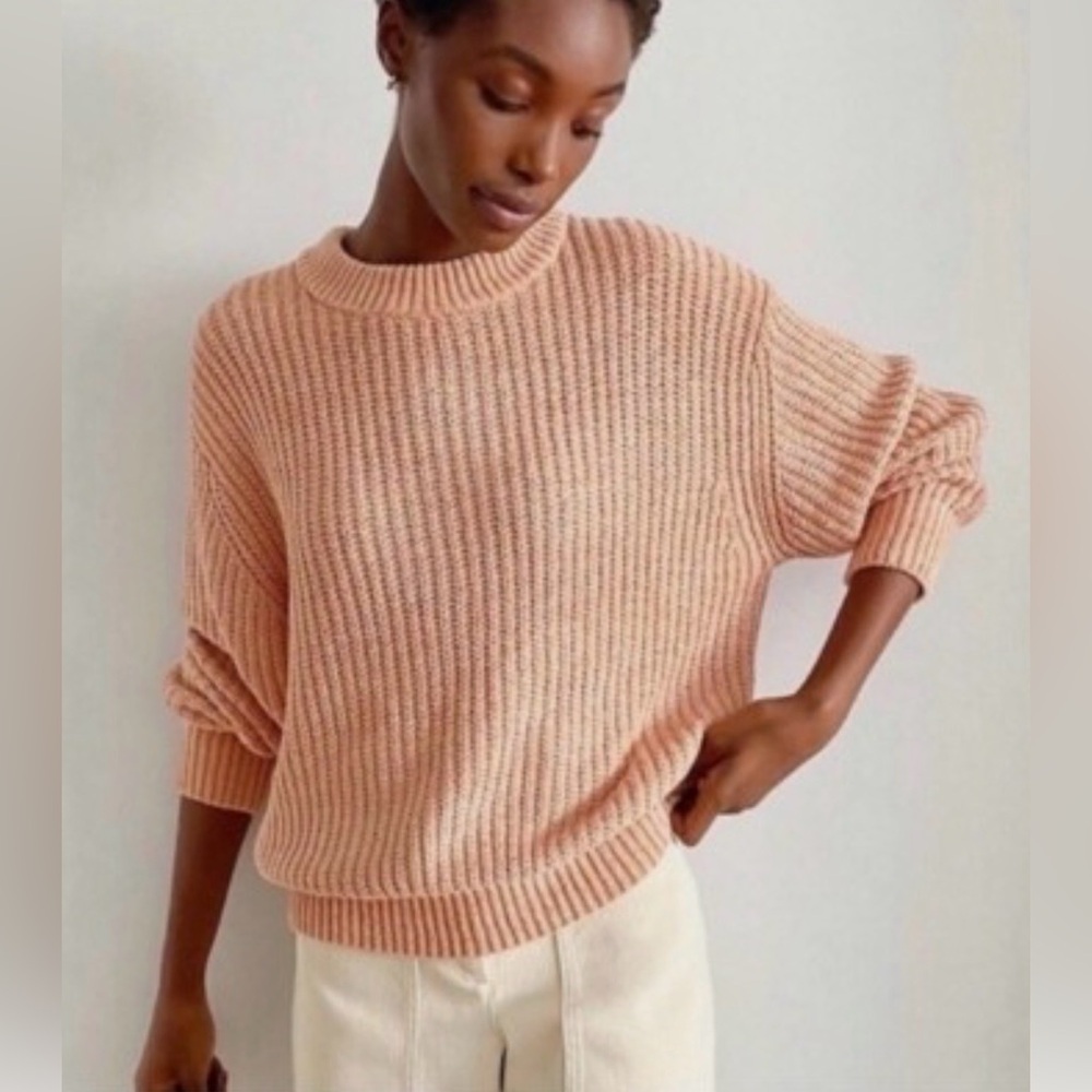 Aritzia Wilfred Free Essential Chenille Sweater | Size M | Blush Pink Crewneck